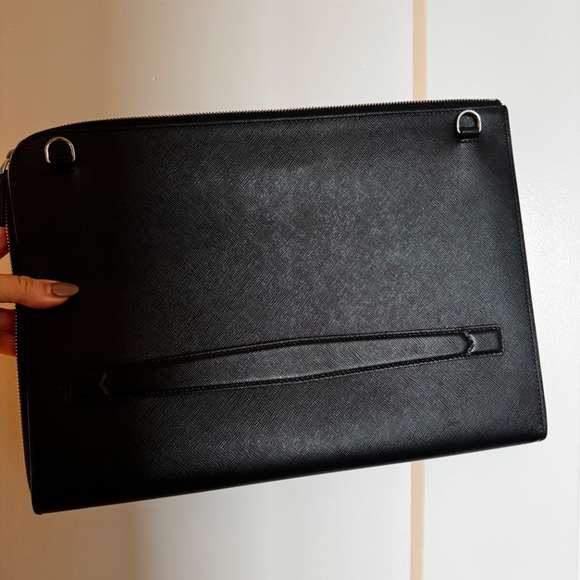 Montblanc Hard Grain Black Leather Document Case - Picture 2 of 4